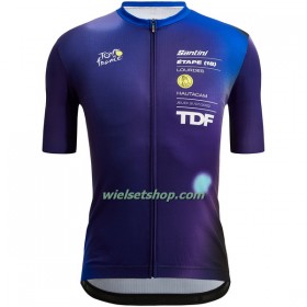 Fietskleding (Fietsshirt + Korte Koersbroek) 2022 Ronde van Frankrijk Lourdes-Hautacam - Blauw